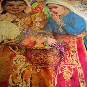 Vintage 1970s Festival Figures Paper Doll Set